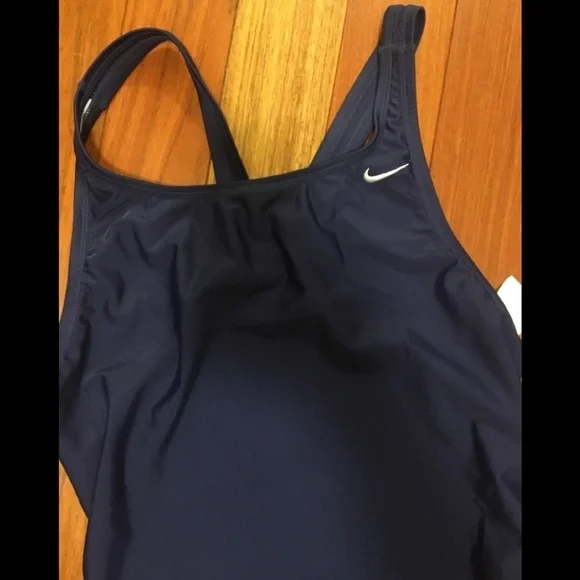 Nike Core Solid Fast Back One Piece Navy Swimsuit - Picture 4 of 8